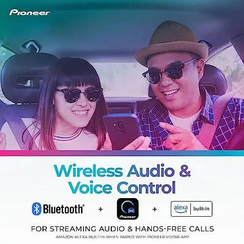 Pioneer DMH-WT3800NEX Digital Multimedia qabul qiluvchi, simsiz Apple CarPlay va Android Auto, 9” sigʻimli suzuvchi ekran, Single-DIN, oʻrnatilgan Bluetooth va WiFi, ModazoneAlexa ilova orqali. - 4