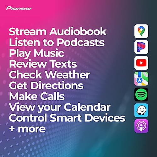 Pioneer DMH-WT3800NEX Digital Multimedia Receiver with Wireless Apple CarPlay and Android Auto, 9” Capacitive Floating Screen, Single-DIN, Built-in Bluetooth and WiFi, Modazone Alexa via App - 5