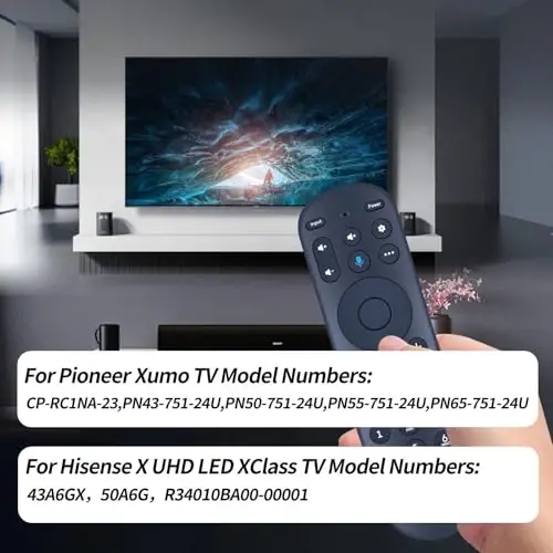 Pioneer & Element Xumo TV, Hisense X UHD LED XClass TV R34010BA00-00001 uchun o'rnini bosuvchi masofadan boshqarish pulti, ovozsiz - 3