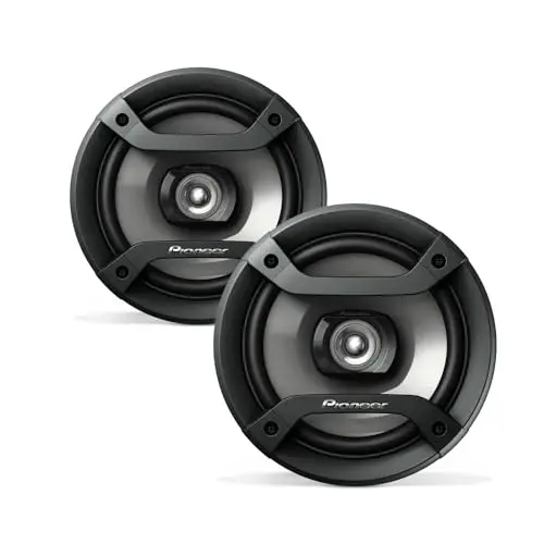 Pioneer F-Series TS-F1634R 6.5” 2-Way Speakers (Pair) – 200W Max, Balanced Sound + Smooth Treble, Great Stock Replacement, High-Efficiency Speaker Designed for OEM Power - PIONEER
