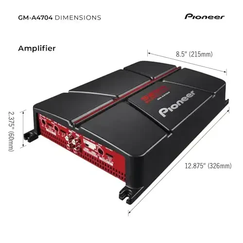 Pioneer GM-A4704 4-Channel Car Amplifier – 520W Max, Class AB, Bridgeable Design, Bridgeable, Variable high-Pass Filter - 6