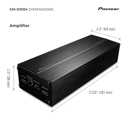 Pioneer GM-D1004 4-Channel Class FD Bridgeable Car Amplifier – 400W Max Power, 45W RMS - 6