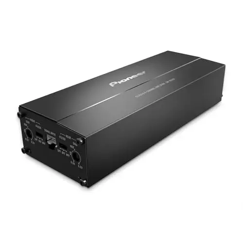 Pioneer GM-DX104 4-Channel Car Amplifier – 400W Max, Efficient Class D, Bridgeable Design, Hi-Res Certified, Gold terminals, Clean Output, Low Interference 