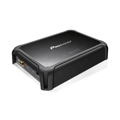 Pioneer GM-DX971 Monoblock Car Amplifier – 2400W Max, Efficient Class D, Bass Boost Control, Remote Bass Knob Included, Hi-Res Certified, Gold terminals, Powerful bass Output, Remote knob - 1