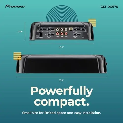Pioneer GM-DX975 5-Channel Car Amplifier – 2000W Max, Efficient Class D, Bass Boost Control, Remote Bass Knob Included, Hi-Res Certified, Gold terminals, Full System amp with bass Control - 4