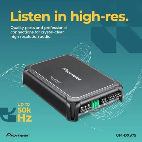 Pioneer GM-DX975 5-Channel Car Amplifier – 2000W Max, Efficient Class D, Bass Boost Control, Remote Bass Knob Included, Hi-Res Certified, Gold terminals, Full System amp with bass Control - 3