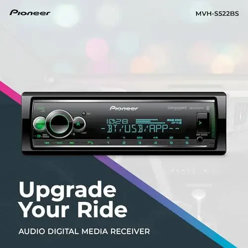 Pioneer MVH-S522BS Bluetooth Car Stereo with USB/AUX Inputs, Pioneer Smart Sync, and Hands-Free Calling for Enhanced in-Car Audio Experience. - 2