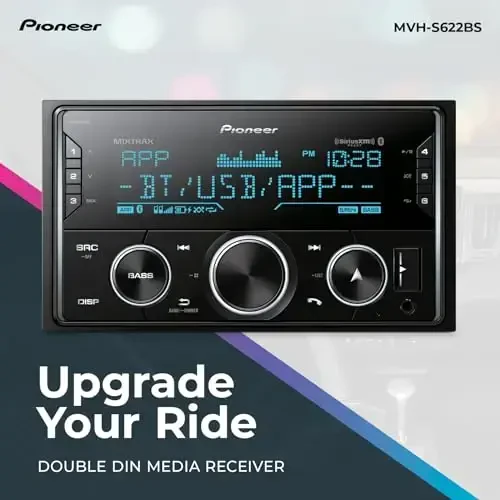 Pioneer MVH-S622BS USB/AUX kirishlari, Pioneer Smart Sync va qo'lsiz qo'ng'iroq qilish imkoniyatiga ega Double Din Bluetooth avtomobil stereosi - PIONEER (1)