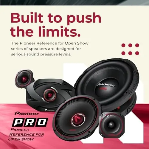 Pioneer P.R.O. Series TS-M651PRO 6.5” Speakers (Pair) – 300W Max, Perfect for high-SPL Builds and pro-Level car Audio - 2