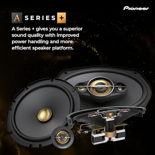 Pioneer TS-A1681F, 4-полосные коаксиальные автомобильные аудиодинамики, полный диапазон, чистое звучание, простая установка и улучшенные басы, черные с золотом, круглые, 6,5 дюйма. - MODAZONE (1)