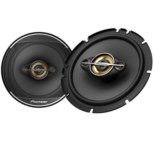 Pioneer TS-A1681F, 4 Yollu Koaksiyel Araba Ses Hoparlörleri, Tam Aralık, Net Ses Kalitesi, Kolay Kurulum ve Gelişmiş Bas Tepkisi, Siyah ve Altın Renkli 6,5