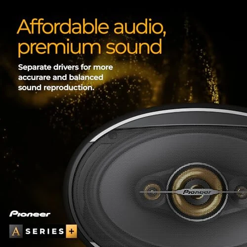 PIONEER A-Series Plus TS-A1681F 6.5” 4-Way Speakers (Pair) – 350W Max, Balanced Sound + Smooth Treble, Enhanced Bass, Ideal Factory Upgrade, Installation Adaptors Included - 3