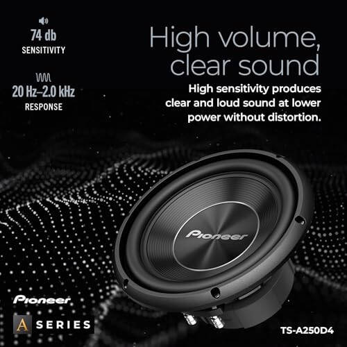 Pioneer TS-A250D4 10” Component Subwoofer,1300 Watts Max Power - 5