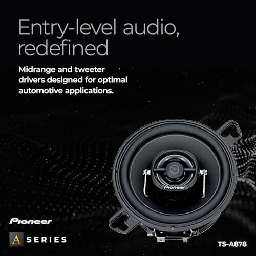 PIONEER A-Series TS-A878 3.5” 2-Way Speakers (Pair) – 100W Max, Balanced Sound + Smooth Treble, Great Stock Replacement, Easy Installation - 3