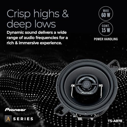 PIONEER A-Series TS-A878 3.5” 2-Way Speakers (Pair) – 100W Max, Balanced Sound + Smooth Treble, Great Stock Replacement, Easy Installation - 4