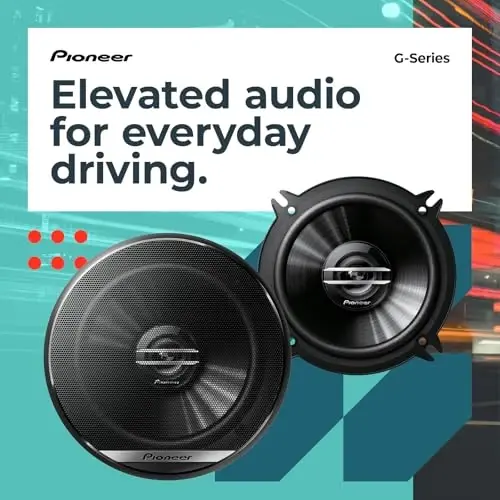 Pioneer TS-G1620F, 2 Yollu Araç Ses Sistemi Hoparlörleri, Tam Aralık, Net Ses Kalitesi, Kolay Kurulum ve Gelişmiş Bas Tepkisi, 6,5” Hoparlörler - 2