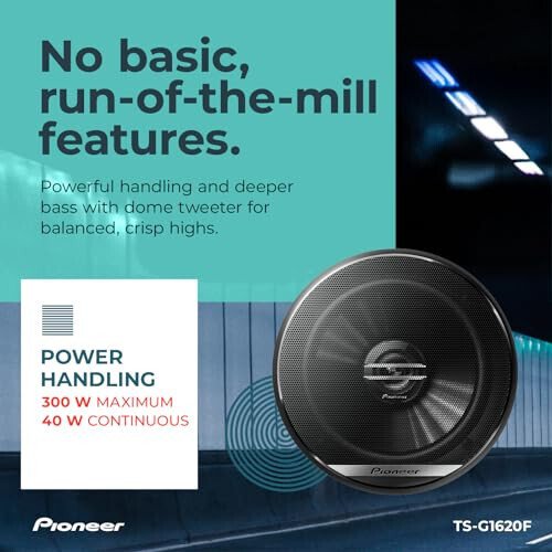 PIONEER G-Series TS-G1620F 6.5” 2-Way Speakers (Pair) – 300W Max, Balanced Sound + Smooth Treble, Great Stock Replacement, High-Efficiency Speaker Designed for OEM Power - 3