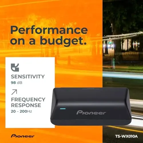 Pioneer TS-WX010A - Active Subwoofer with Built-in Amplifier, 160 Watts Peak Power, and Compact Design for a Deep Bass - 5