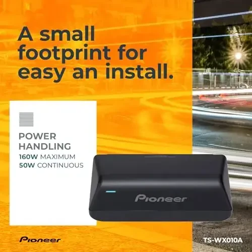 Pioneer TS-WX010A - Active Subwoofer with Built-in Amplifier, 160 Watts Peak Power, and Compact Design for a Deep Bass - 4