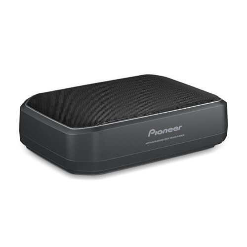 Pioneer TS-WX140DA 8” x 5-1/4” Compact Active Subwoofer with Built in Amplifier, 170 Watts Max Power, EV Optimized Sub, 3 Listening Modes - Deep, Dynamic and Natural for Enhanced Car Audio 