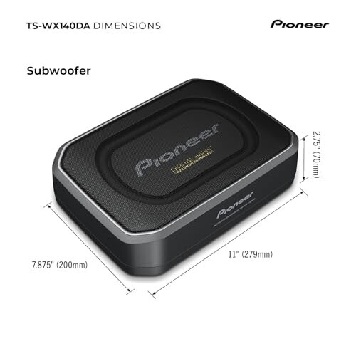 Pioneer TS-WX140DA 8” x 5-1/4” Compact Active Subwoofer with Built in Amplifier, 170 Watts Max Power, EV Optimized Sub, 3 Listening Modes – Deep, Dynamic and Natural for Enhanced Car Audio - 6