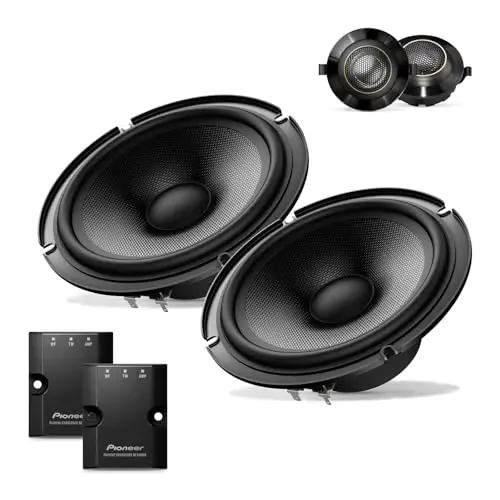 Pioneer Z-Series TS-Z65C 6.5” 2-Way Speakers (Pair) – 330W Max, Crisp Highs + Clear Vocals, Audiophile Upgrade, Add an Amplifier for Optimal Performance - PIONEER