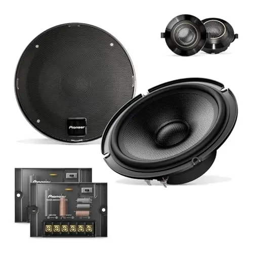 Pioneer Z-Series TS-Z65CH 6.5” 2-Way Speakers (Pair) – 330W Max, Crisp Highs + Clear Vocals, Audiophile upgrade, add an amplifier for optimal performance - PIONEER