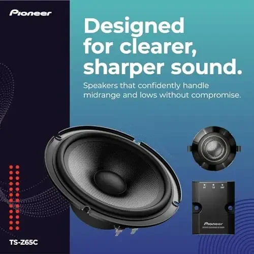 Pioneer Z-Series TS-Z65C 6.5” 2-Way Speakers (Pair) – 330W Max, Crisp Highs + Clear Vocals, Audiophile Upgrade, Add an Amplifier for Optimal Performance - 3