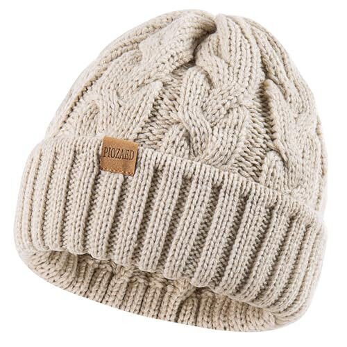 PIOZAED Womens Winter Knitted Beanie Hat Knit Warm Skull Cap Skull Cap Beanie for Women 2 Packs - PIOZAED (1)