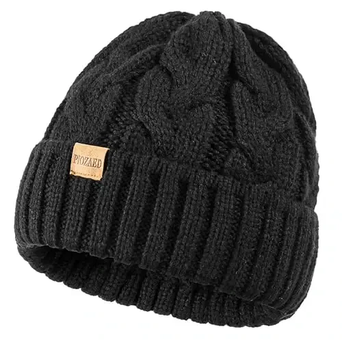 PIOZAED Womens Winter Knitted Beanie Hat Knit Warm Skull Cap Skull Cap Beanie for Women 2 Packs - 4