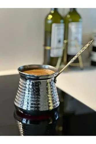 Pirinç Saplı Alüminyum Cezve Sütlük 6-7 Fincan - Metalik - 4