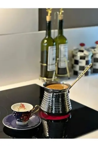 Pirinç Saplı Alüminyum Cezve Sütlük 6-7 Fincan - Metalik - 5