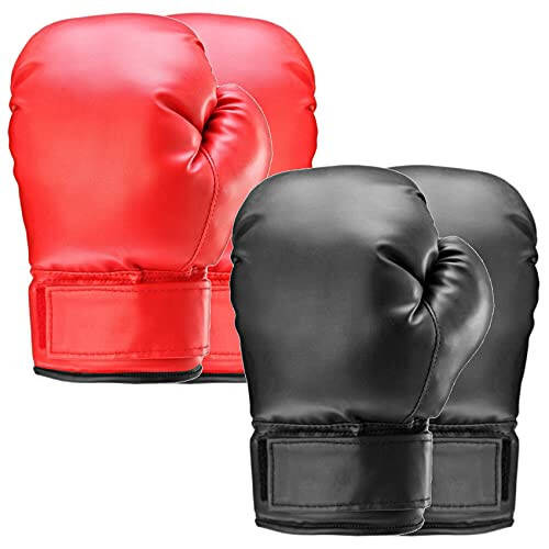 PiscatorZone 2 Pair Boxing Training Gloves Punching Bag Gloves Set, Shockproof Gloves for Punch Bag Training Playing Suitable for Beginners & Kids - 1