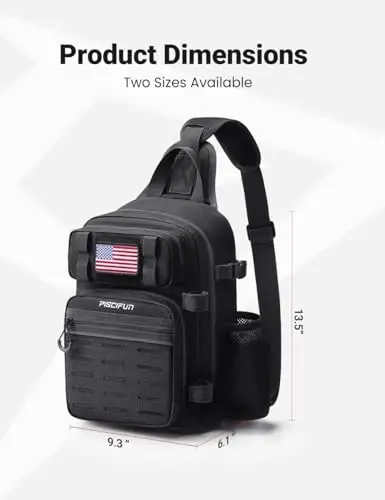Piscifun Fishing Backpack with Rod Holder, Lightweight Sling Bag Storge Gear and Equipment - 5