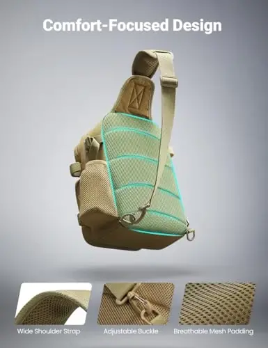 Piscifun Fishing Backpack with Rod Holder, Lightweight Sling Bag Storge Gear and Equipment - 6