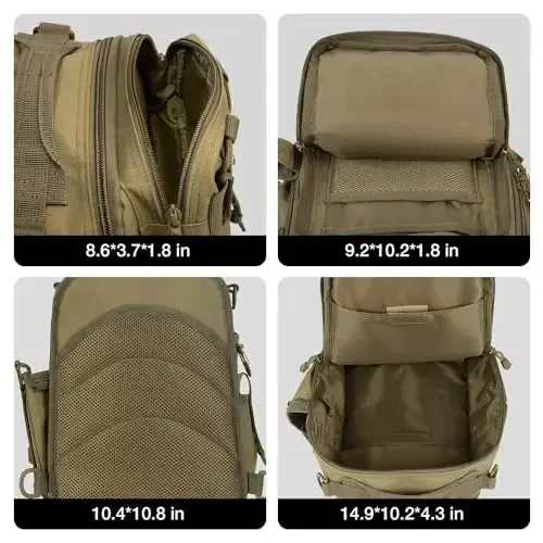 Piscifun Fishing Backpack with Rod Holder, Lightweight Sling Bag Storge Gear and Equipment - 5