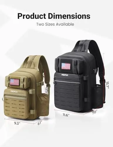 Piscifun Fishing Backpack with Rod Holder, Lightweight Sling Bag Storge Gear and Equipment - 6