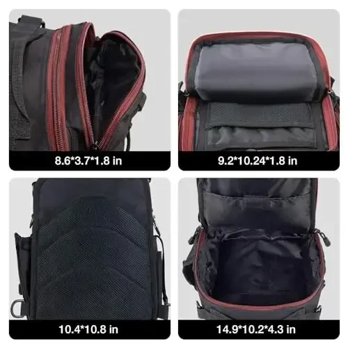 Piscifun Fishing Backpack with Rod Holder, Lightweight Sling Bag Storge Gear and Equipment - 4