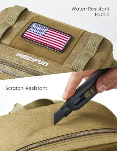 Piscifun Рыболовный Рюкзак с Держателем Удилища, Легкая Сумка-Слинг для Хранения Снаряжения и Оборудования - 4