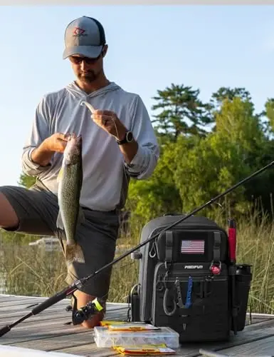 Piscifun Рыболовный Рюкзак с Держателем Удилища, Легкая Сумка-Слинг для Хранения Снастей и Оборудования - PISCIFUN (1)