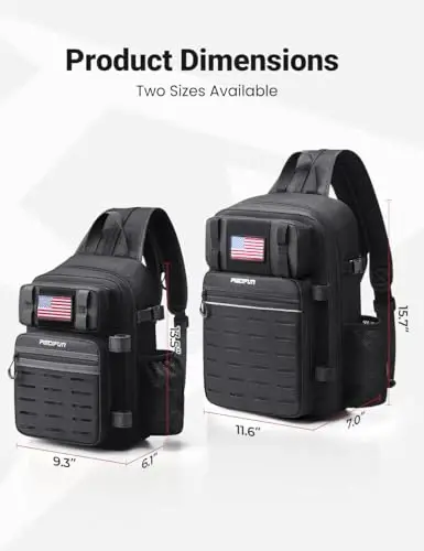 Piscifun Рыболовный Рюкзак с Держателем Удилища, Легкая Сумка-Слинг для Хранения Снастей и Оборудования - 6