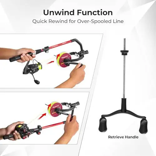 Piscifun Speed X Fishing Line Winder with Unwinding - Spooling Station for Spinning, Cast, and Spincast Reels - 5