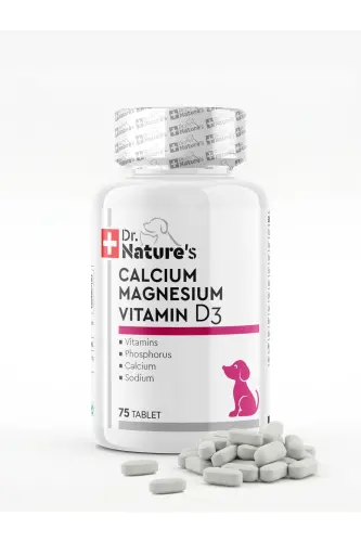 Пищевая добавка для собак Dr. Natures Calcium Magnesium для поддержки суставов (75 таблеток) - 4