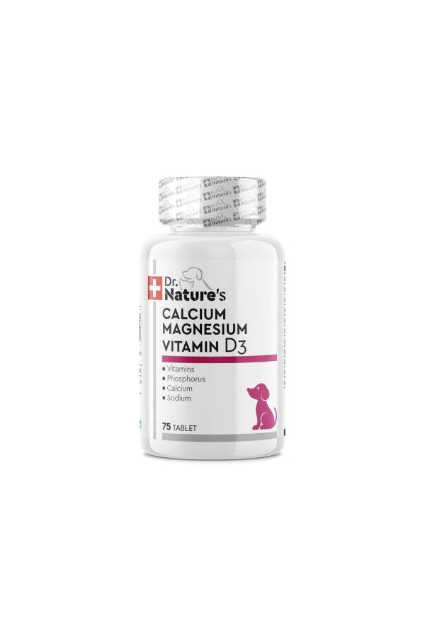 Пищевая добавка для собак Dr. Natures Calcium Magnesium для поддержки суставов (75 таблеток) - 6