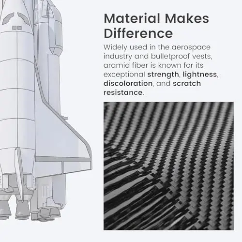 pitaka for iPhone 16 Pro Max Case 6.9 Inch, Compatible with MagSafe, Thin & Light Case iPhone 16 Pro Max with a Caseless Feel, 600D Aramid Fiber Woven [Ultra Slim-Black/Grey (Twill)] - 6