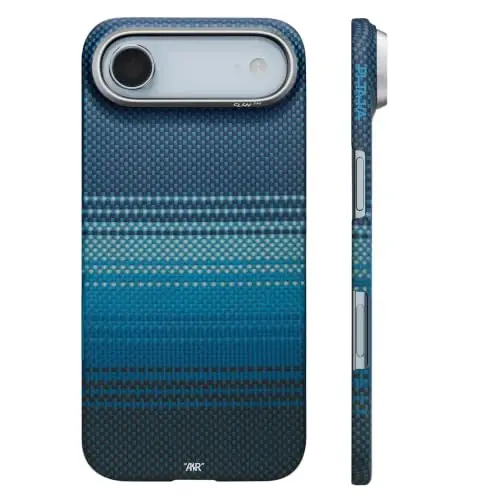pitaka for iPhone Air Case, Caseless Feeling, Aramid, Ultra Slim, Moonrise | Barely There Feel iPhone 17 Air Case, 1500D Aramid Fiber Woven, Silky Texture, Compatible with MagSafe - 1