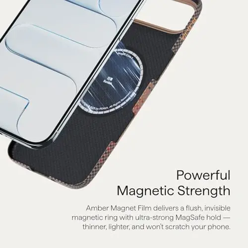 pitaka for iPhone Air Case, Caseless Feeling, Aramid, Ultra Slim, Sunset | Barely There Feel iPhone 17 Air Case, 1500D Aramid Fiber Woven, Silky Texture, Compatible with MagSafe - 6