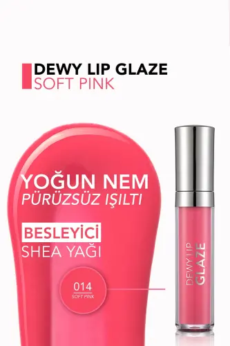 Питательный блеск для губ - Dewy Lip Glaze - 014 Soft Pink-8682536068277-014 SOFT PINK - 5