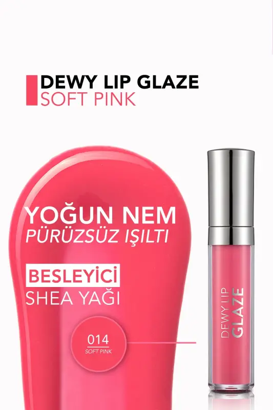 Питательный блеск для губ - Dewy Lip Glaze - 014 Soft Pink-8682536068277-014 SOFT PINK - 5