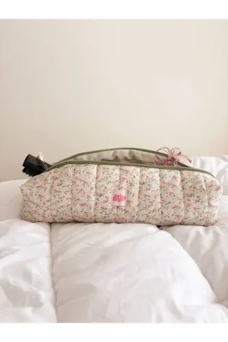 Pıtırcık Çiçek Saç Maşa Düzleştirici Çantası Airwrap Airstrait Uyumlu Seyahat Çantası-Pıtırcık Çiçekli - 8